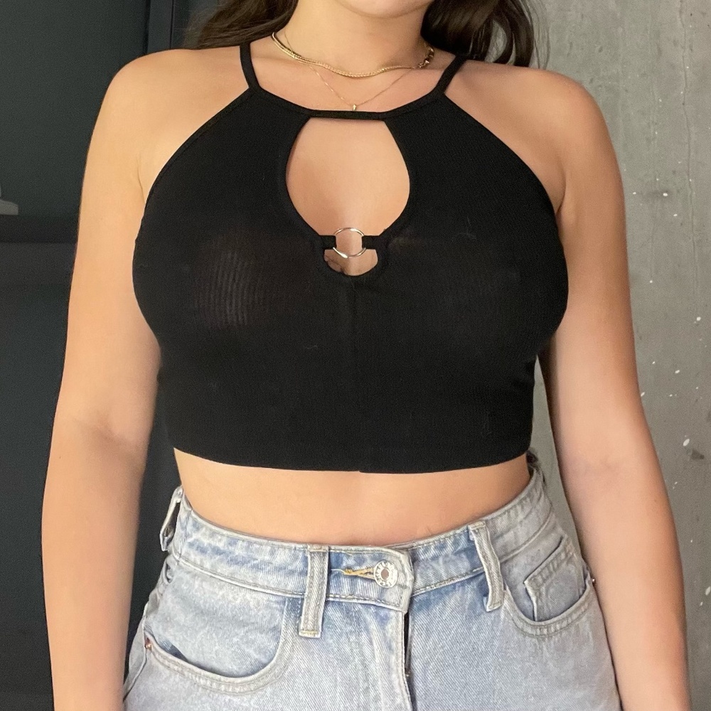 Black crop top